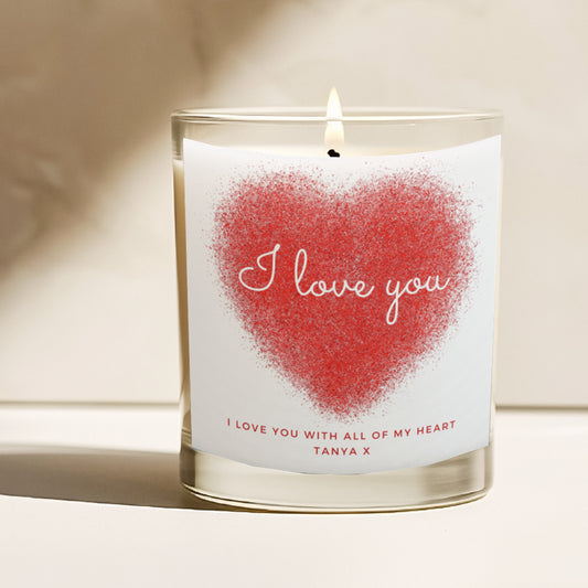 Personalised I Love You Candle