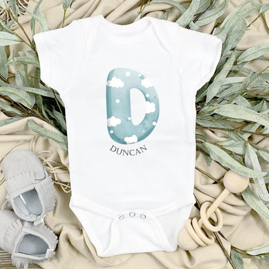 Personalised Alphabet Cloud Baby Vest