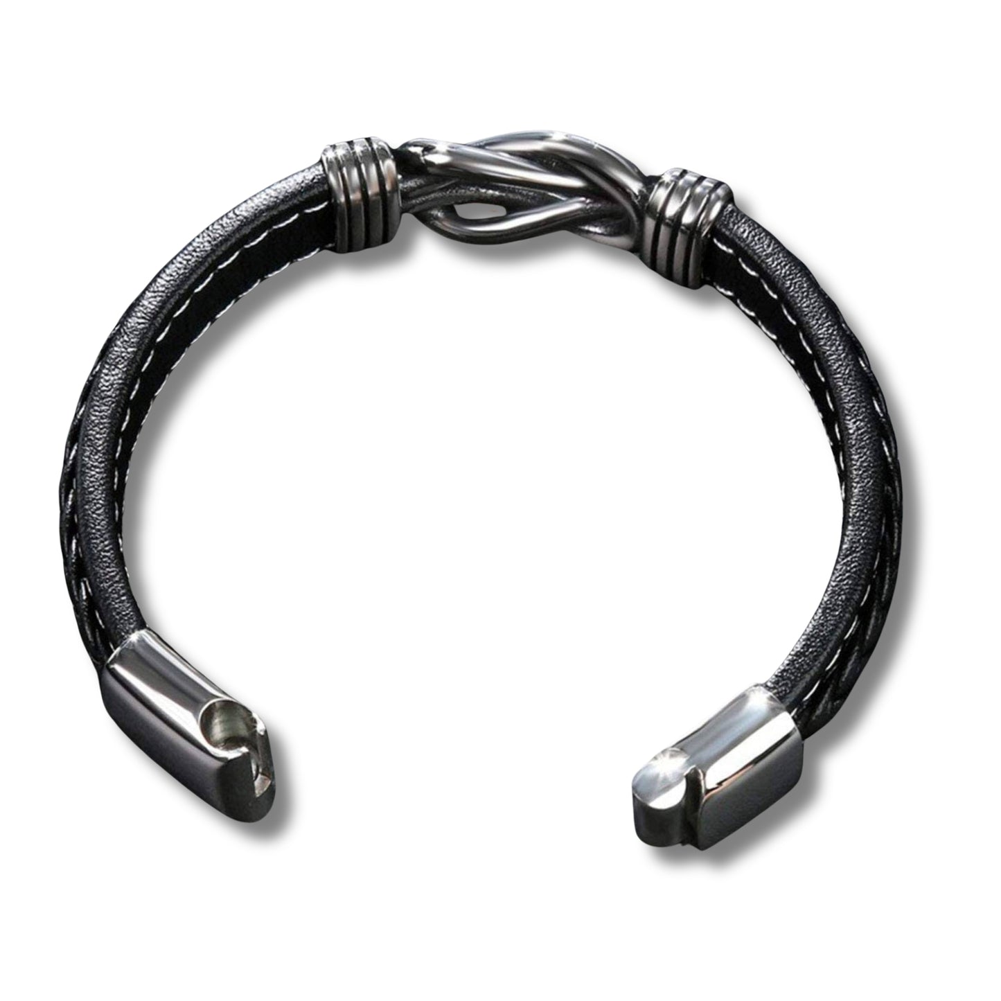 Men's Leather Infinity Bracelet