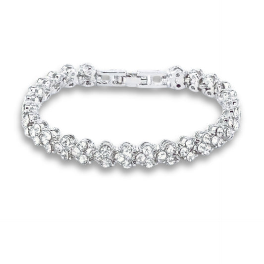 Diamante Heart Tennis Bracelet