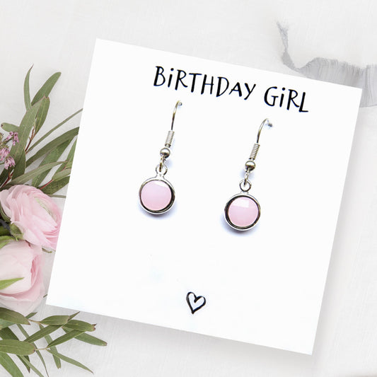 Birthday Girl Earrings & Card
