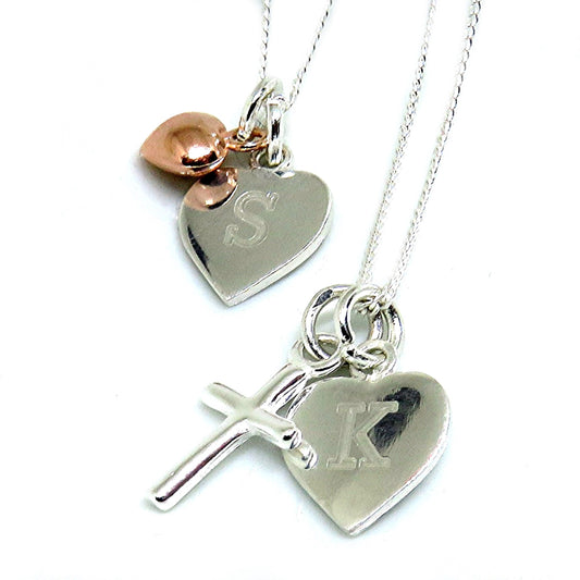 Personalised Sterling Silver Necklace & Heart Charm