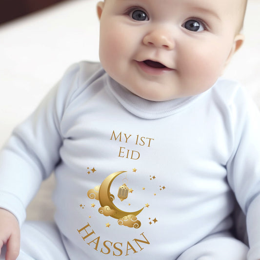 Personalised 1st Eid Mubarak Baby Grow