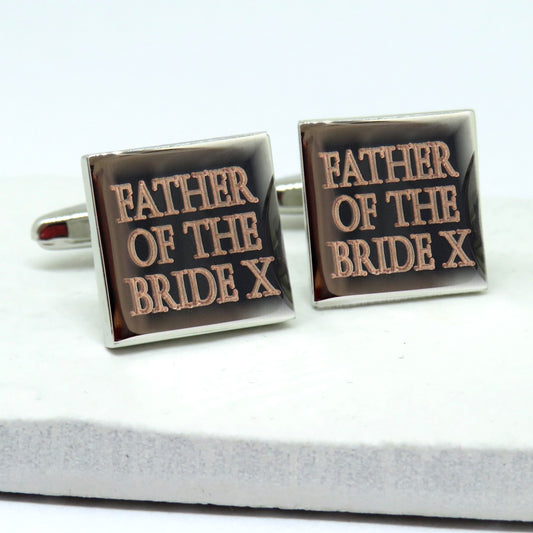 Personalised Batang Square Cufflinks - Father Of The Bride