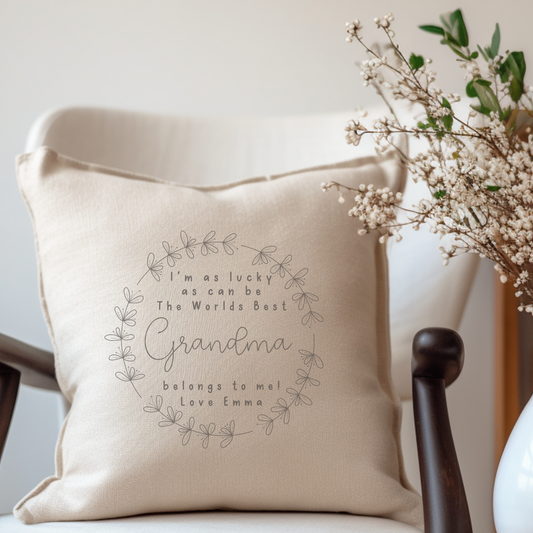Personalised Best Grandma Cushion