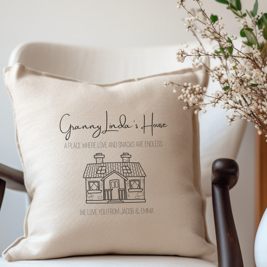 Personalised Granny's House Cushion