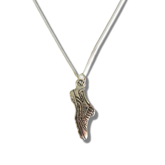 Running Shoe Silver Necklace
