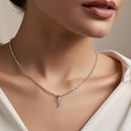 Angel Wing Necklace on Rainbow Thank You & Gift Card