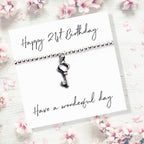 Happy 21st Birthday Bracelet & Gift Card