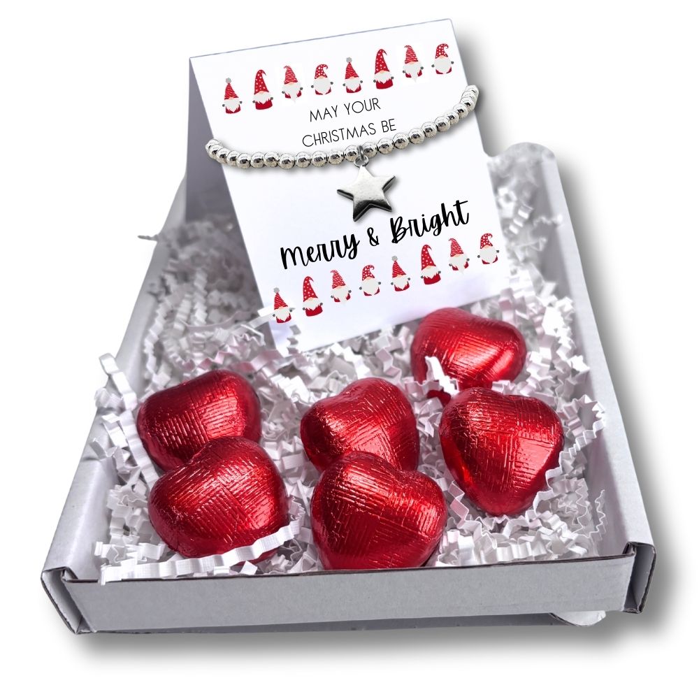 Merry & Bright Christmas Mini Gift Hamper Silver Star Bracelet