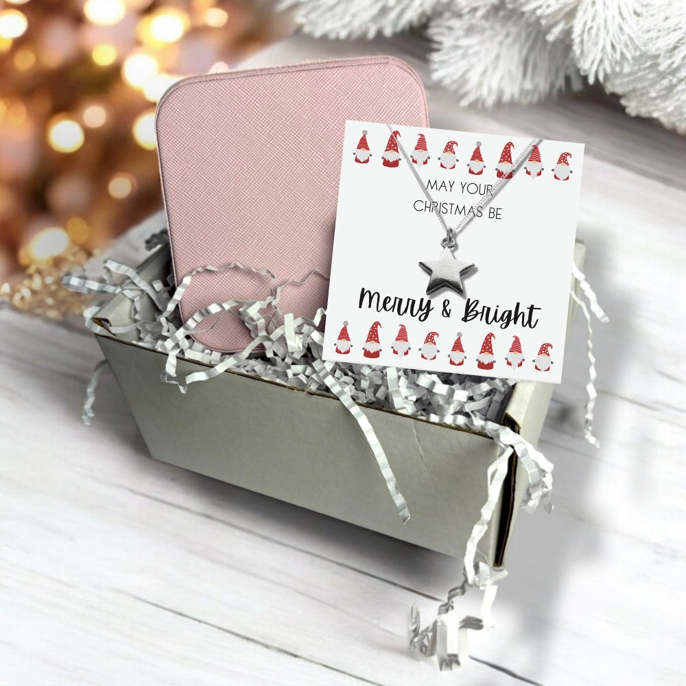 Merry & Bright Christmas Hamper Star Necklace & Jewellery Box