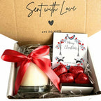 Small Merry Christmas Star Gift Hamper | Earrings, Chocolates & Candle