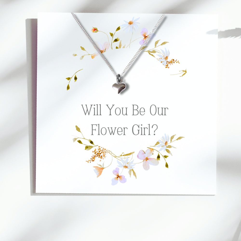 Will You Be My Flower Girl Necklace & Gift Card