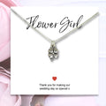 Flower Girl Necklace & Thank You Gift Card
