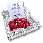 Happy Birthday Mini Gift Hamper with Silver Heart Earrings
