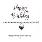 Happy Birthday Mini Gift Hamper with Silver Heart Bracelet