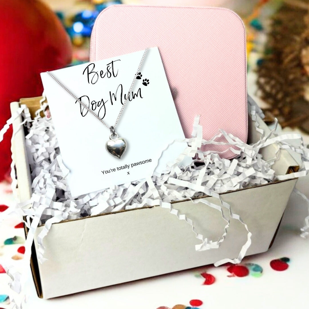 Best Dog Mum Necklace & Jewellery Box Gift