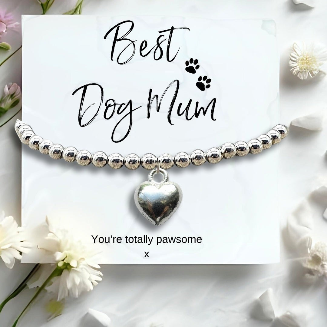 Small Best Dog Mum Gift Hamper | Bracelet, Chocolates & Candle