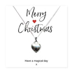 Merry Christmas Mini Gift Hamper with Silver Heart Necklace