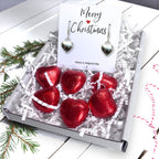 Merry Christmas Mini Gift Hamper with Silver Heart Earrings