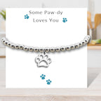 Some Paw-dy Loves You - Paw Print Bracelet & Gift Card