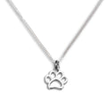 Paw Print Silver Necklace