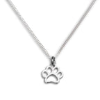 Paw Print Silver Necklace