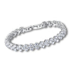 Silver Diamante Heart Bracelet