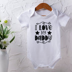 Black & White I Love My Daddy Baby Outfit: Bib, Vest, Baby Grow