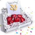 30th Birthday Cubic Zirconia Silver Necklace & Gold Balloons Mini Gift Hamper