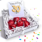 30th Birthday Cubic Zirconia Silver Necklace & Gold Balloons Mini Gift Hamper