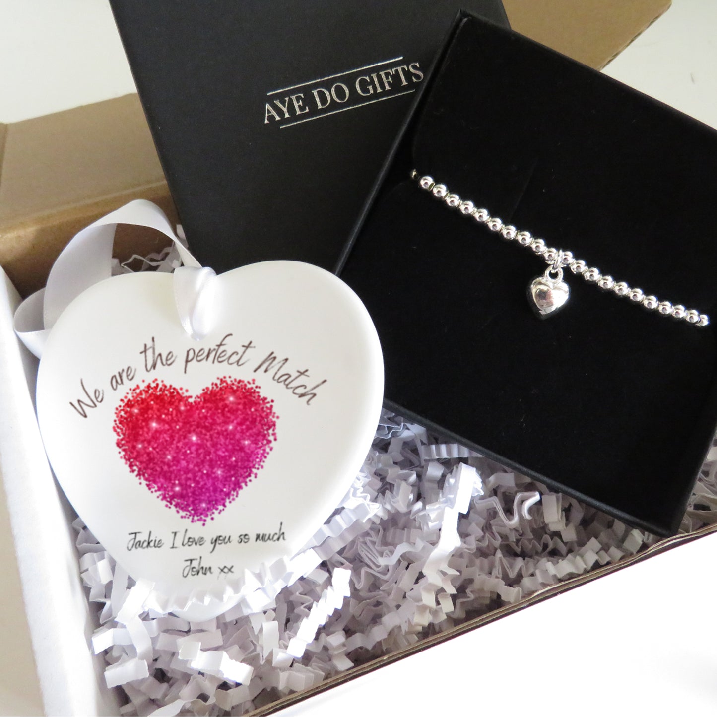 Personalised Perfect Match Gift Set and Bracelet - 2130
