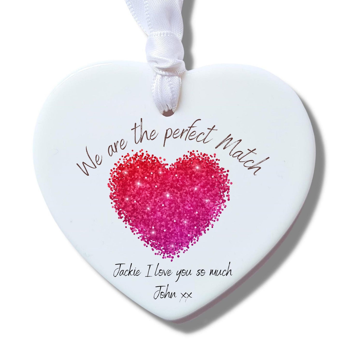 Personalised Perfect Match Ceramic Decoration