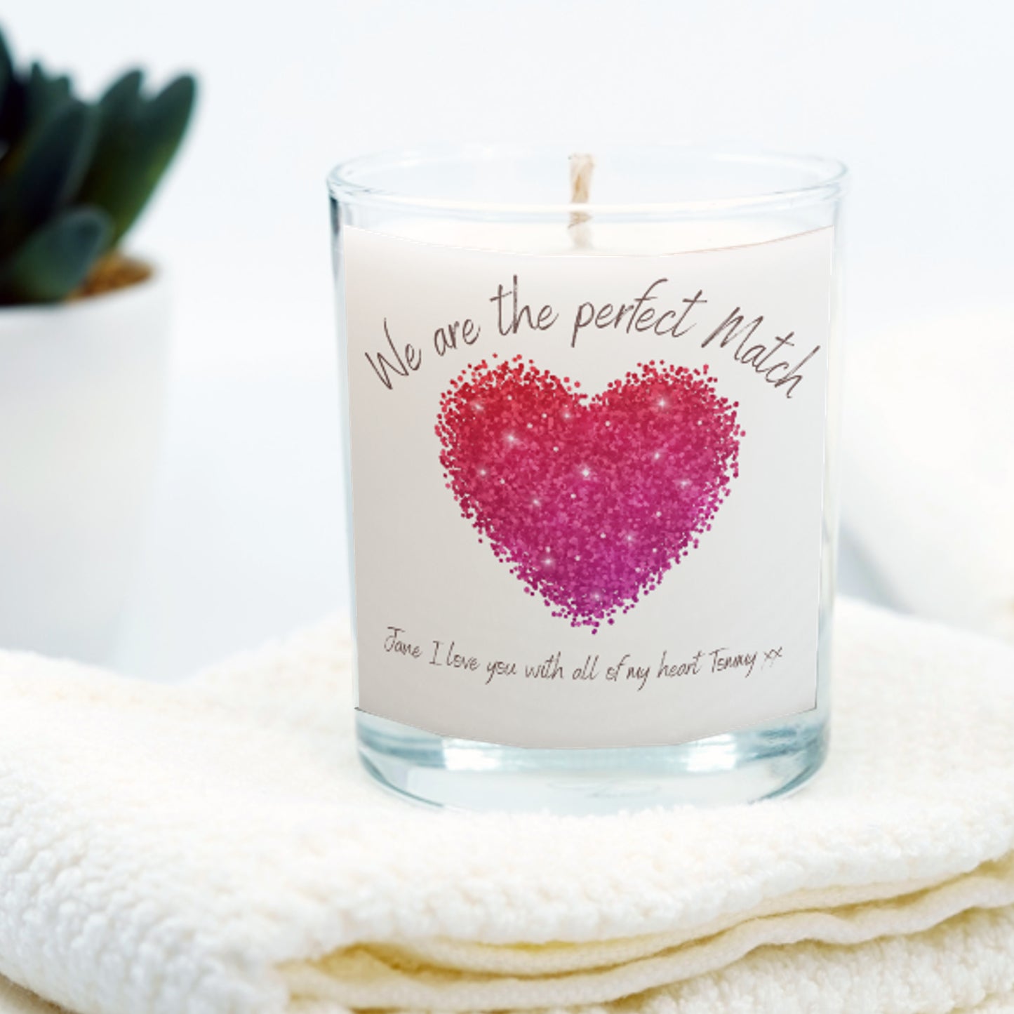 Personalised Perfect Match Candle Gift Set