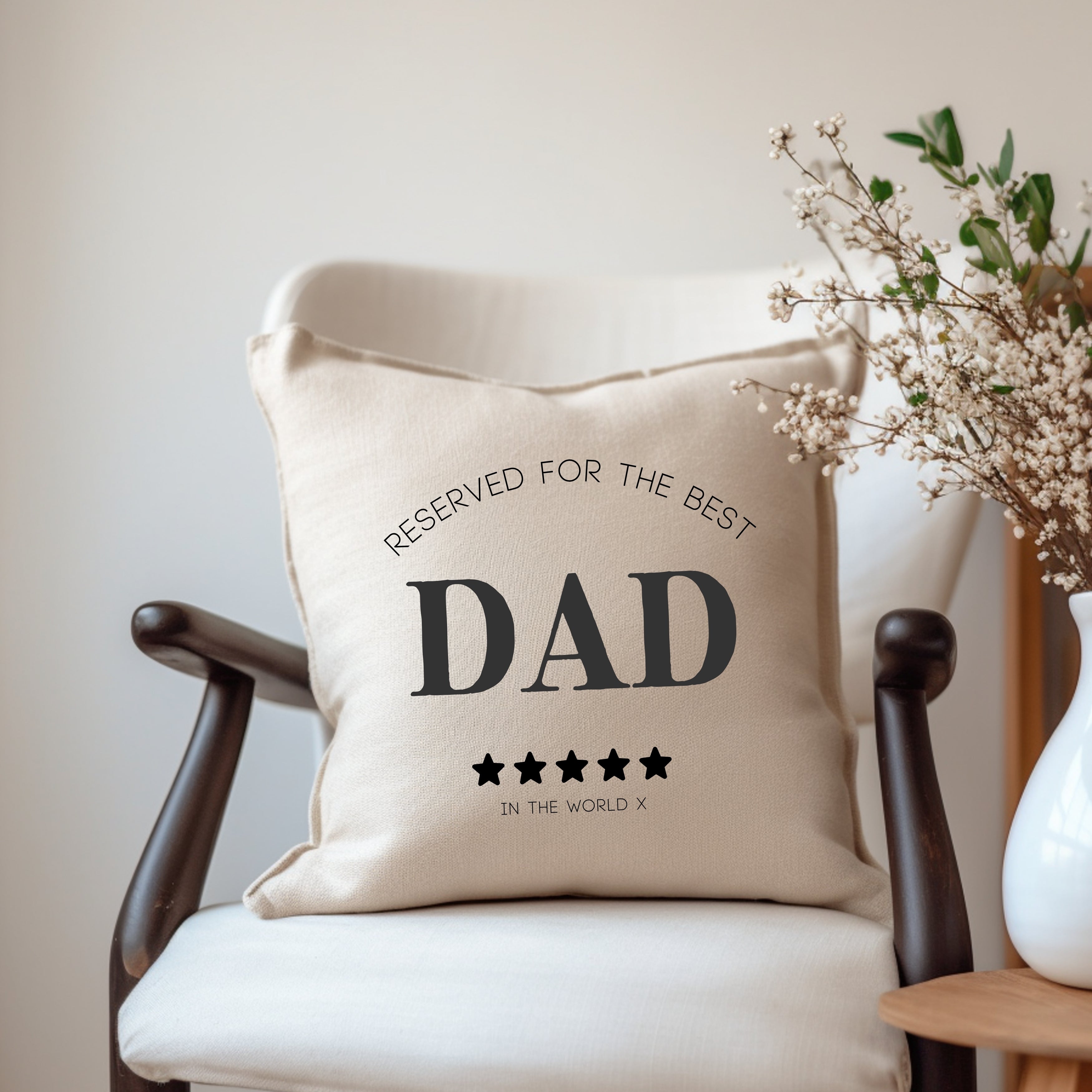 Reserved for the Best Dad Cushion