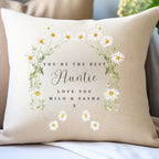 Personalised Daisy Flower Cushion - Grandma,Auntie,Mum