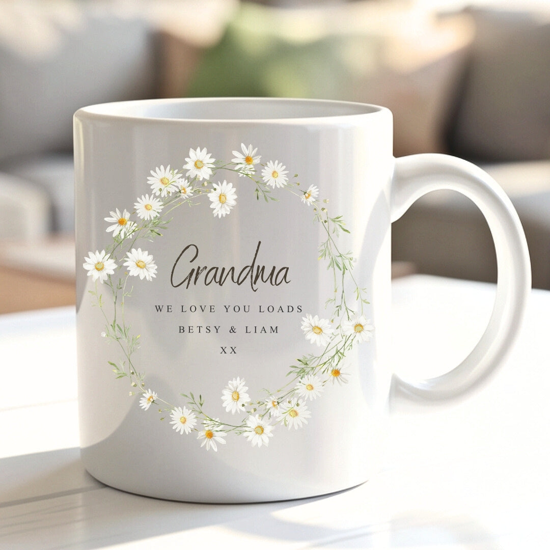 Personalised Daisy Flower Mug Gift