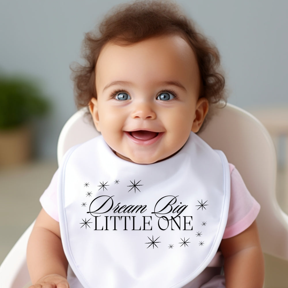 Dream Big Little One Baby Outfit: Bib, Vest, Baby Grow