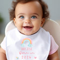 Personalised Born in 2026 Rainbow Outfit: Bib, Vest, Baby Grow