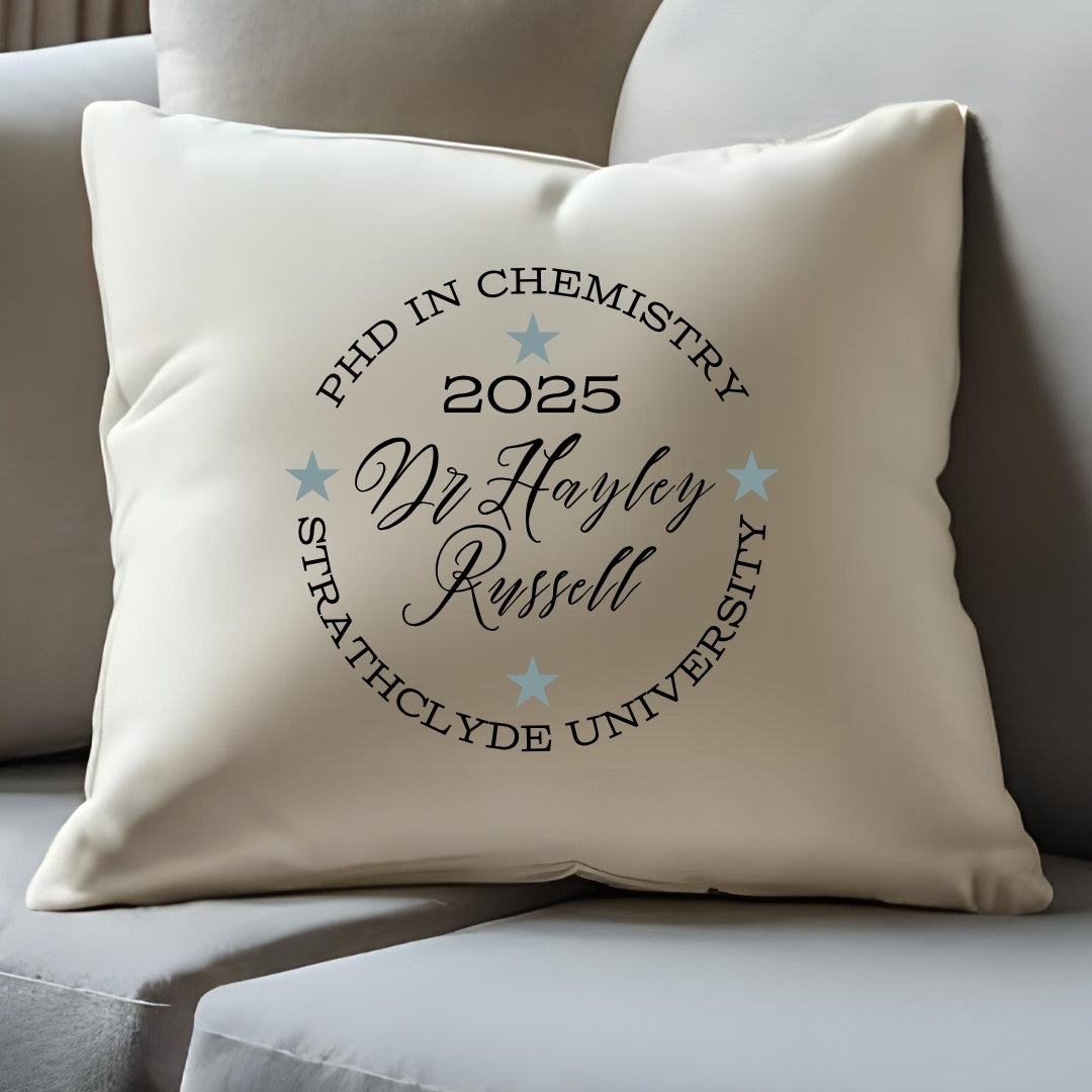 Personalised Message Name and Year Cushion