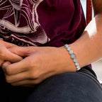 Silver Textured Circle Bangle