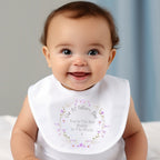 Our 1st Fathers Day Pretty Flowers Baby Outfit: Bib, Vest, Baby Grow