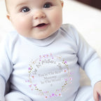 Our 1st Mother's Day Pretty Flowers Baby Outfit: Bib, Vest, Baby Grow
