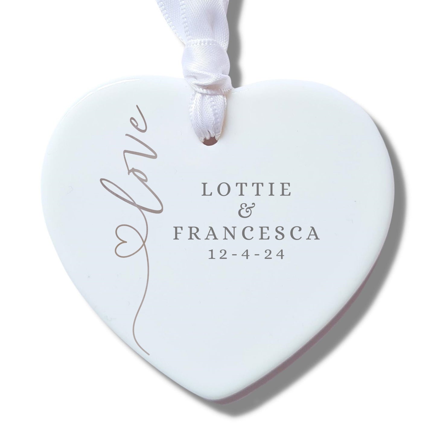 Personalised Script Love Heart Gift Box With Bracelet - 4914