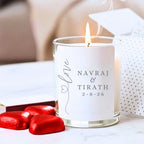 Personalised Love Heart Candle Gift Set | Engagement, Wedding