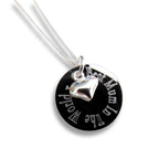 Personalised Mini Heart Charm Edge Necklace