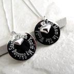 Personalised Mini Heart Charm Edge Necklace