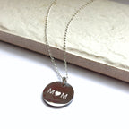 Mum with Heart on Disc Necklace