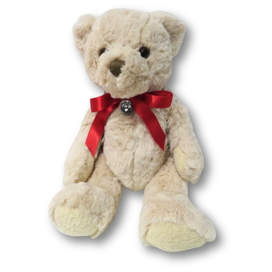 I Love You Teddy Bear & Engraved Charm