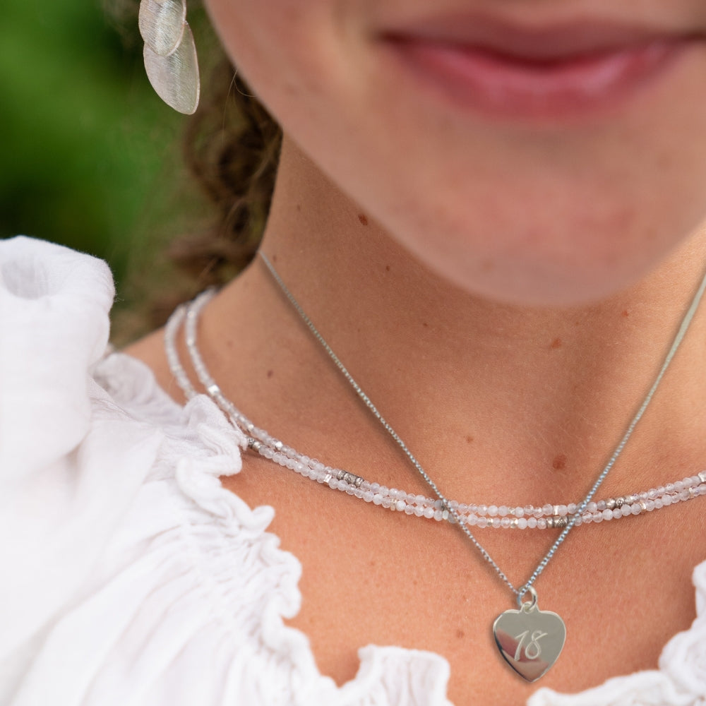 Personalised Sterling Silver Heart Necklace